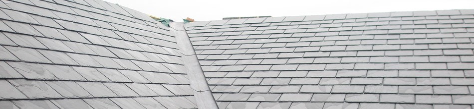 Slate roof corner tiles